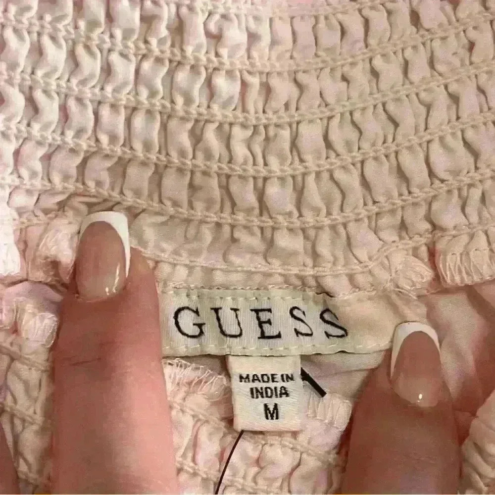 Guess Womens Tiered Eyelet Skirt Pink Roses Size Medium NWT - Picture 6 of 13